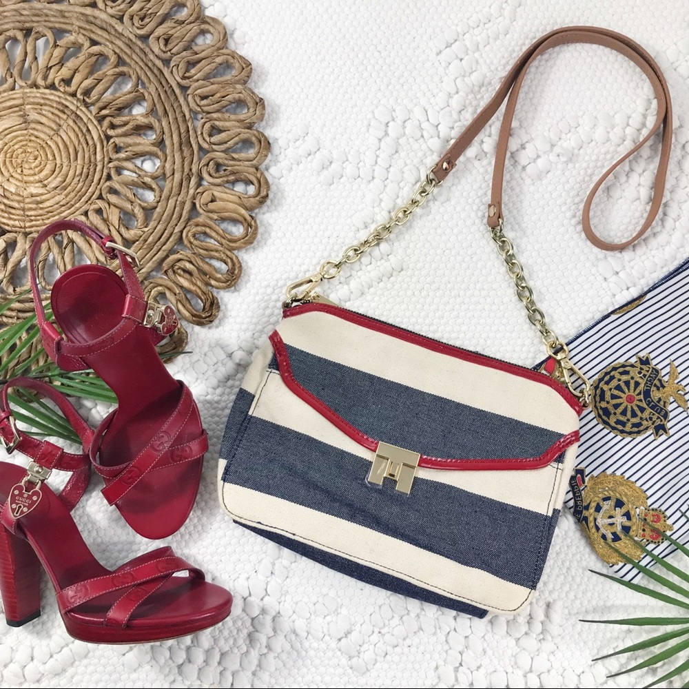 Tommy Hilfiger Navy & Cream Stripe Purse